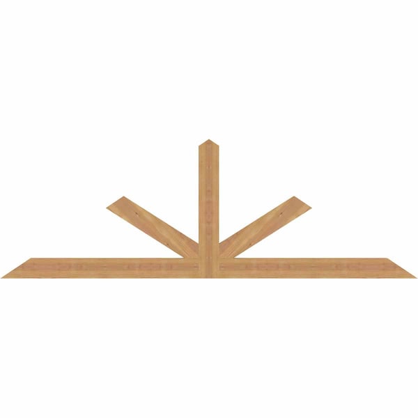 Ekena Millwork Saratoga Smooth Timber Gable Bracket, Western Red Cedar, 72"W x 24"H x 1 1/2"D x 3 1/2"F, 8/12 Pitch GBW072X24X0204SAR00SWR - main